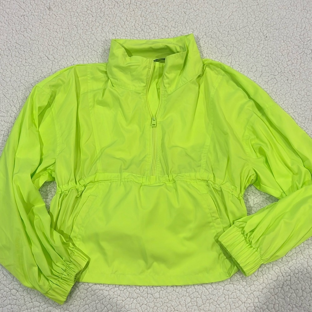Zara Neon Green Workout Jacket
